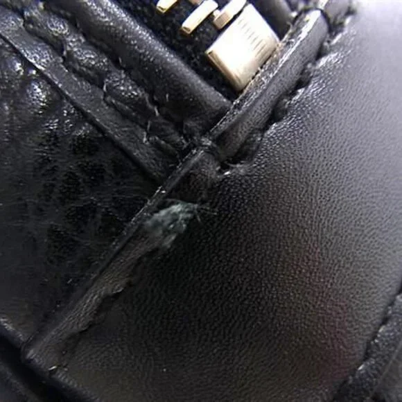 Celine Business Bag Macadam Briefcase Black Leather Vintage M09 Silver - Picture 6 of 8